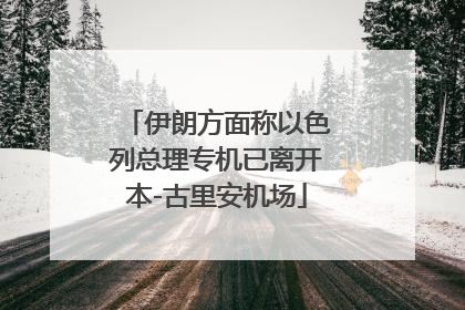 伊朗方面称以色列总理专机已离开本-古里安机场