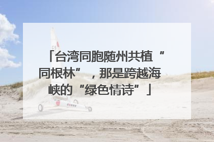 台湾同胞随州共植“同根林”，那是跨越海峡的“绿色情诗”