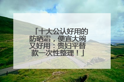 十大公认好用的防晒霜，便宜大碗又好用：贵妇平替款一次性整理！