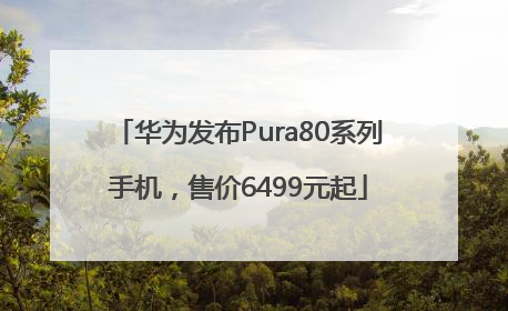 华为发布Pura80系列手机，售价6499元起