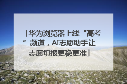 华为浏览器上线“高考”频道，AI志愿助手让志愿填报更稳更准