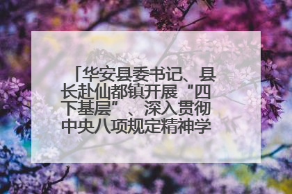 华安县委书记、县长赴仙都镇开展“四下基层”、深入贯彻中央八项规定精神学习教育工作调研