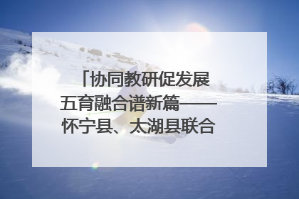 协同教研促发展 五育融合谱新篇——怀宁县、太湖县联合教研活动在月山镇中心学校成功举办