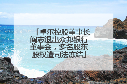 卓尔控股董事长阎志退出众邦银行董事会，多名股东股权遭司法冻结
