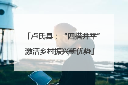 卢氏县：“四措并举”激活乡村振兴新优势