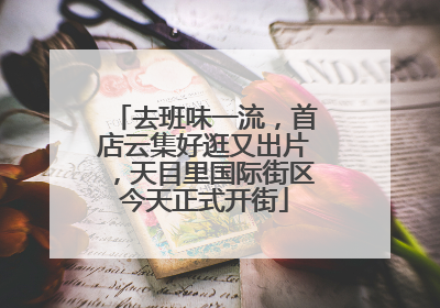 去班味一流，首店云集好逛又出片，天目里国际街区今天正式开街