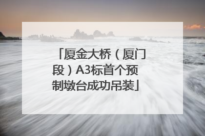 厦金大桥（厦门段）A3标首个预制墩台成功吊装