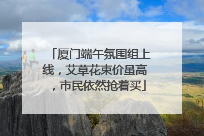 厦门端午氛围组上线，艾草花束价虽高，市民依然抢着买