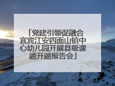 党建引领促融合 宜宾江安四面山镇中心幼儿园开展县级课题开题报告会