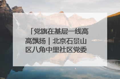 党旗在基层一线高高飘扬｜北京石景山区八角中里社区党委：用脚步丈量民生