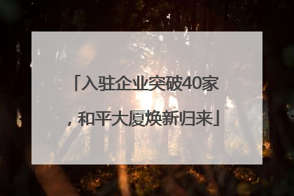 入驻企业突破40家，和平大厦焕新归来