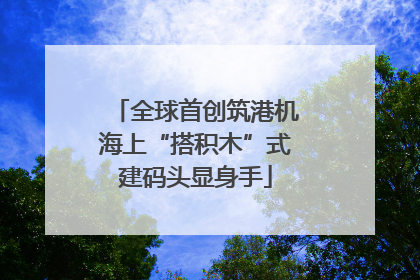 全球首创筑港机海上“搭积木”式建码头显身手