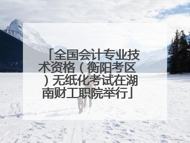 全国会计专业技术资格（衡阳考区）无纸化考试在湖南财工职院举行