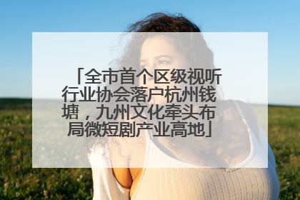 全市首个区级视听行业协会落户杭州钱塘，九州文化牵头布局微短剧产业高地