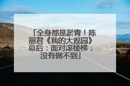 全身都是淤青！陈丽君《我的大观园》幕后：面对滚楼梯，没有做不到