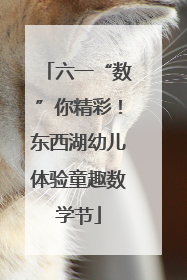 六一“数”你精彩！东西湖幼儿体验童趣数学节