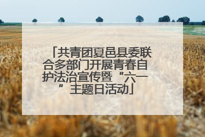 共青团夏邑县委联合多部门开展青春自护法治宣传暨“六一”主题日活动