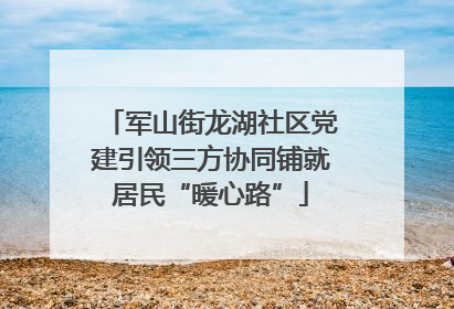 军山街龙湖社区党建引领三方协同铺就居民“暖心路”
