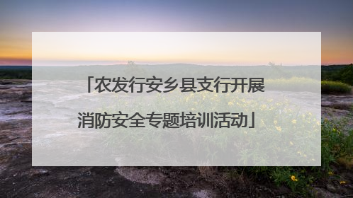 农发行安乡县支行开展消防安全专题培训活动