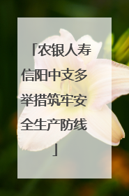 农银人寿信阳中支多举措筑牢安全生产防线