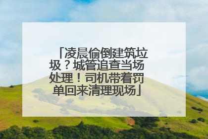 凌晨偷倒建筑垃圾？城管追查当场处理！司机带着罚单回来清理现场