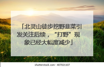 北灵山徒步挖野韭菜引发关注后续，“打野”现象已经大幅度减少