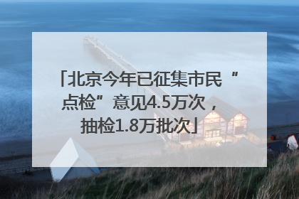 北京今年已征集市民“点检”意见4.5万次，抽检1.8万批次