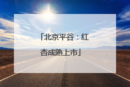 北京平谷：红杏成熟上市