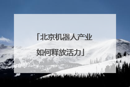 北京机器人产业如何释放活力