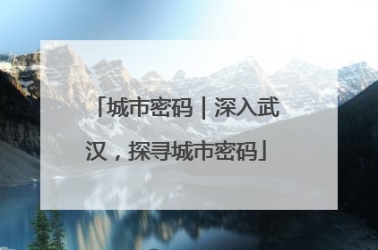 城市密码｜深入武汉，探寻城市密码