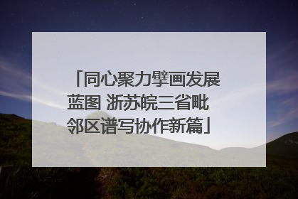 同心聚力擘画发展蓝图 浙苏皖三省毗邻区谱写协作新篇
