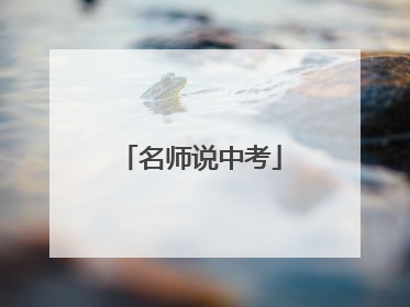 名师说中考