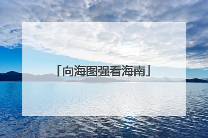 向海图强看海南