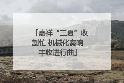 嘉祥“三夏”收割忙 机械化奏响丰收进行曲