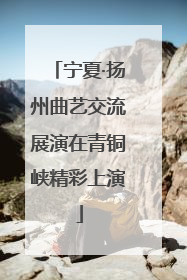 宁夏·扬州曲艺交流展演在青铜峡精彩上演