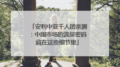 安利中亚千人团亲测：中国市场的流量密码 藏在这些细节里