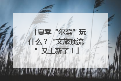 夏季“尔滨”玩什么？“文旅顶流”又上新了！