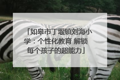 如皋市丁堰镇刘海小学：个性化教育 解锁每个孩子的超能力