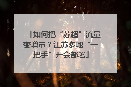 如何把“苏超”流量变增量？江苏多地“一把手”开会部署