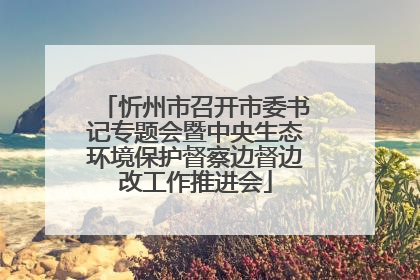 忻州市召开市委书记专题会暨中央生态环境保护督察边督边改工作推进会