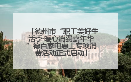 德州市“职工美好生活季·暖心消费嘉年华”德百家电惠工专项消费活动正式启动