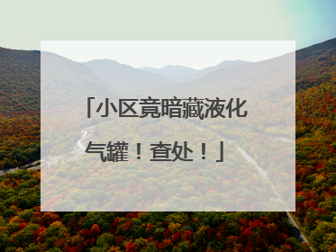 小区竟暗藏液化气罐！查处！