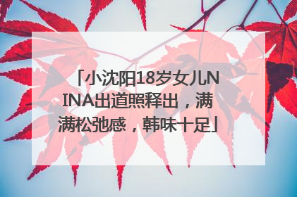小沈阳18岁女儿NINA出道照释出，满满松弛感，韩味十足