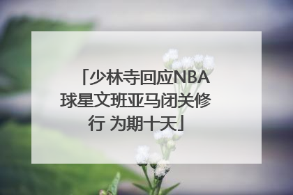 少林寺回应NBA球星文班亚马闭关修行 为期十天