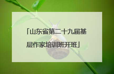 山东省第二十九届基层作家培训班开班