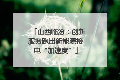 山西临汾：创新服务跑出新能源接电“加速度”