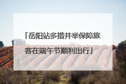 岳阳站多措并举保障旅客在端午节顺利出行
