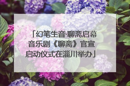 幻笔生音·聊斋启幕 音乐剧《聊斋》官宣启动仪式在淄川举办