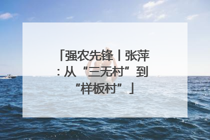 强农先锋丨张萍：从“三无村”到“样板村”