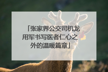 张家界公交司机龙用军书写医者仁心之外的温暖篇章